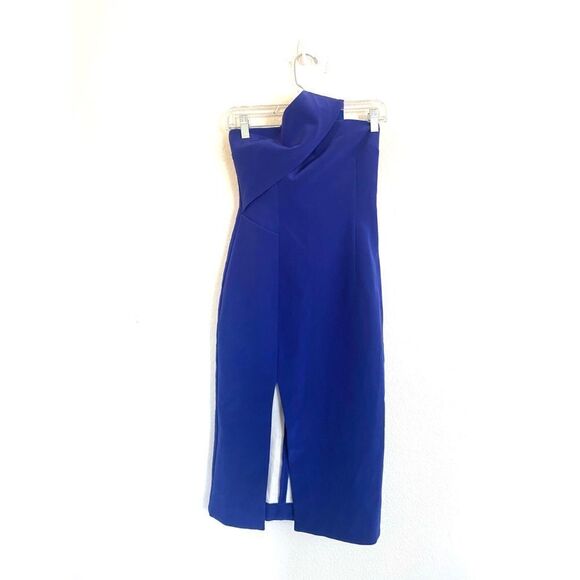 NICHOLAS Blue Midi Dress with Elegant Silhouette - Picture 10 of 16